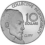 10 долларов 1976, Каффи [Гайана] Proof