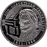 10 евро 2011, G, Франц Лист [Германия]