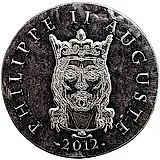 10 евро 2012, Филипп II Август [Франция] Proof