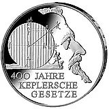 10 евро 2009, F, законы Кеплера [Германия]