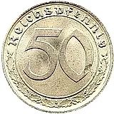 50 рейхспфеннигов 1939, Никель [Германия / Третий рейх]