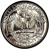 25 Cents 1982, D, Mint Mark "D" - Denver [USA]