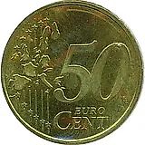 50 евро центов 2002, D, регулярный чекан Германии, знак монетного двора: "D" - Мюнхен [Германия]