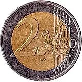 2 евро 2002, A, регулярный чекан Германии, знак монетного двора: "A" - Берлин [Германия]