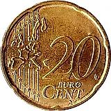 20 евро центов 2002, J, регулярный чекан Германии, знак монетного двора: "J" - Гамбург [Германия]