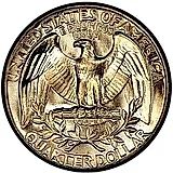 25 Cents 1973, D, Mint Mark "D" - Denver [USA]