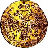 1 червонец 1714, 3, под портретом - литера «З»