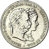 2 Gulden - 2 Florin 1879, Silver Wedding of Franz Joseph and Elisabeth of Bavaria [Austria]