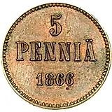 5 пенни 1866