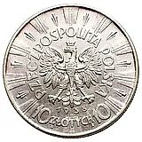 10 злотых 1938, Пилсудский [Польша]