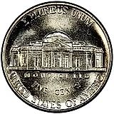 5 центов 1989, D, Томас Джефферсон [США]