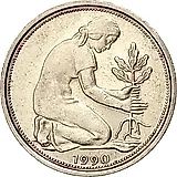 50 пфеннигов 1990, A, знак монетного двора: "A" - Берлин [Германия / ФРГ]