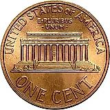 1 цент 1997, без обозначения монетного двора [США]