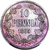 10 Pennia 1865