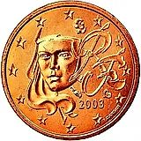 1 евроцент 1999-2019 [Франция]