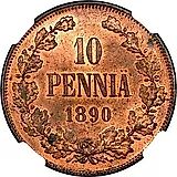 10 Pennia 1890