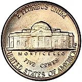 5 центов 1962, D, Томас Джефферсон [США]