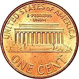 1 цент 2001, без обозначения монетного двора [США]