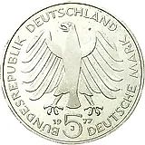 5 марок 1977, Гаусс [Германия / ФРГ]