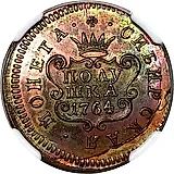 полушка 1764, сибирская монета, новодел