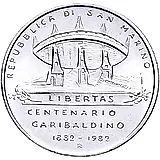1000 лир 1982, 100 лет со дня смерти Джузеппе Гарибальди [Сан-Марино]