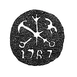 City Hallmark of Leningrad 1776-1825 "Two Anchors and a Scepter with Date"