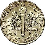 10 центов 1977, без обозначения монетного двора [США]