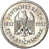 5 рейхсмарок 1932, G, Гёте [Германия]
