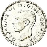 1 шиллинг 1942, лев стоящий на короне [Великобритания]