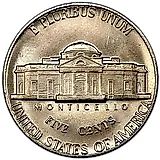 5 центов 1975, D, Томас Джефферсон [США]