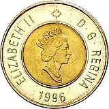 2 доллара 1996, Polar Bear (белый медведь) [Канада]