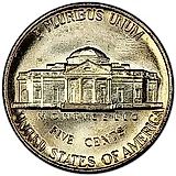 5 центов 1996, P, Томас Джефферсон [США]