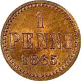 1 пенни 1865