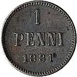 1 пенни 1881, Александр III