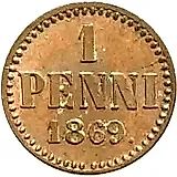 1 пенни 1869