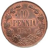 10 Pennia 1891