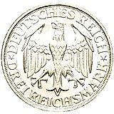 3 рейхсмарки 1928, D, Динкельсбюль [Германия]