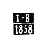 Assay Master's Mark of Vilnius - Vakar Iozef - initials "I-B" - 1858