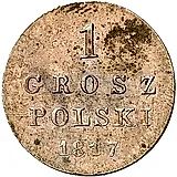 1 грош 1817, IB, орёл образца 1817 года