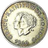 10 франков 1966, 10 лет свадьбе Ренье III [Монако]