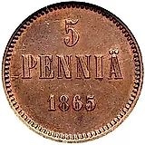 5 пенни 1865