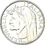 500 лир 1965, 700 лет со дня рождения Данте Алигьери [Италия]