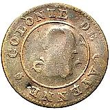 2 Sous 1801 [Nevis / St. Kitts and Nevis / St. Kitts]