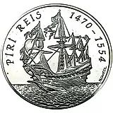 50000 лир 1995, 530 лет со дня рождения Пири-реиса [Турция] Proof