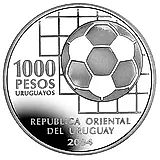 1000 песо 2004, мяч [Уругвай] Proof