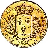 20 франков 1814, Людовик XVIII [Франция]