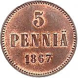 5 пенни 1867
