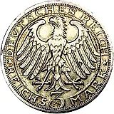 3 рейхсмарки 1928, A, Наумбург [Германия]