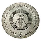 5 марок 1973, 125 лет со дня рождения Отто Лилиенталя [Германия / ГДР]