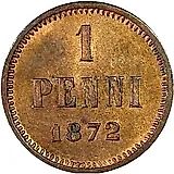 1 пенни 1872
